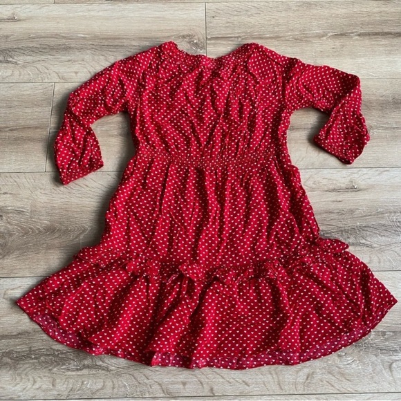 Gap dress size 8 tiered ruffle rayon summer dress mini ditsy hearts - Picture 6 of 9